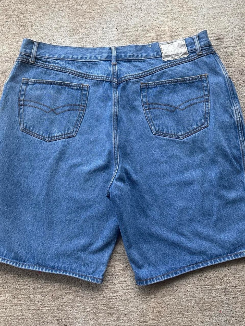 Bugle Boy Mens Vintage 90s Loose Fit Denim Shorts Blue 40 Cotton Casual 38x9.5